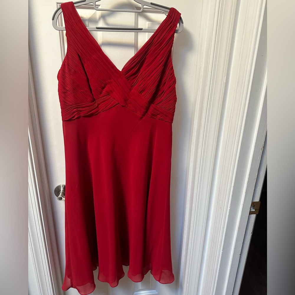 Red cocktail dress, size 16